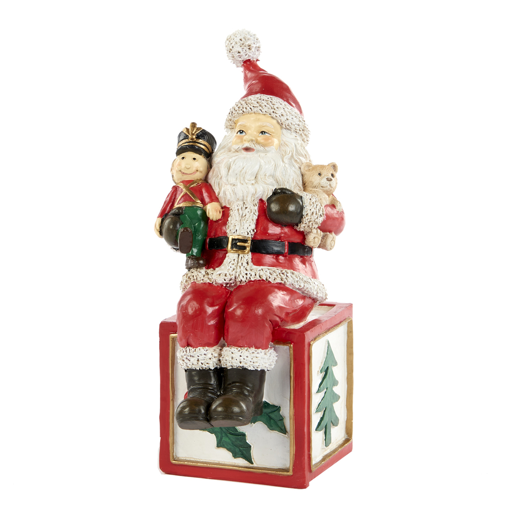 Статуэтка Santa Sitting on Toy Cube 
