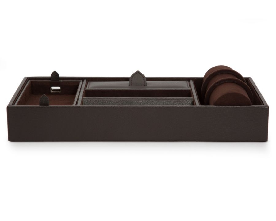 Tavă pentru accesorii cu suport pentru ceasuri Blake maro