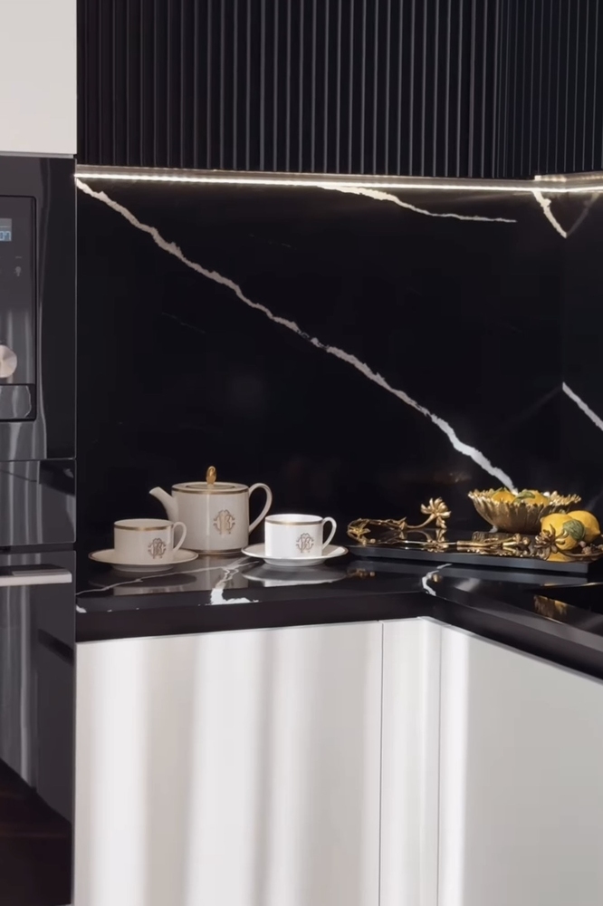 Silk Gold Set de 6 Ceaști de ceai cu farfurie