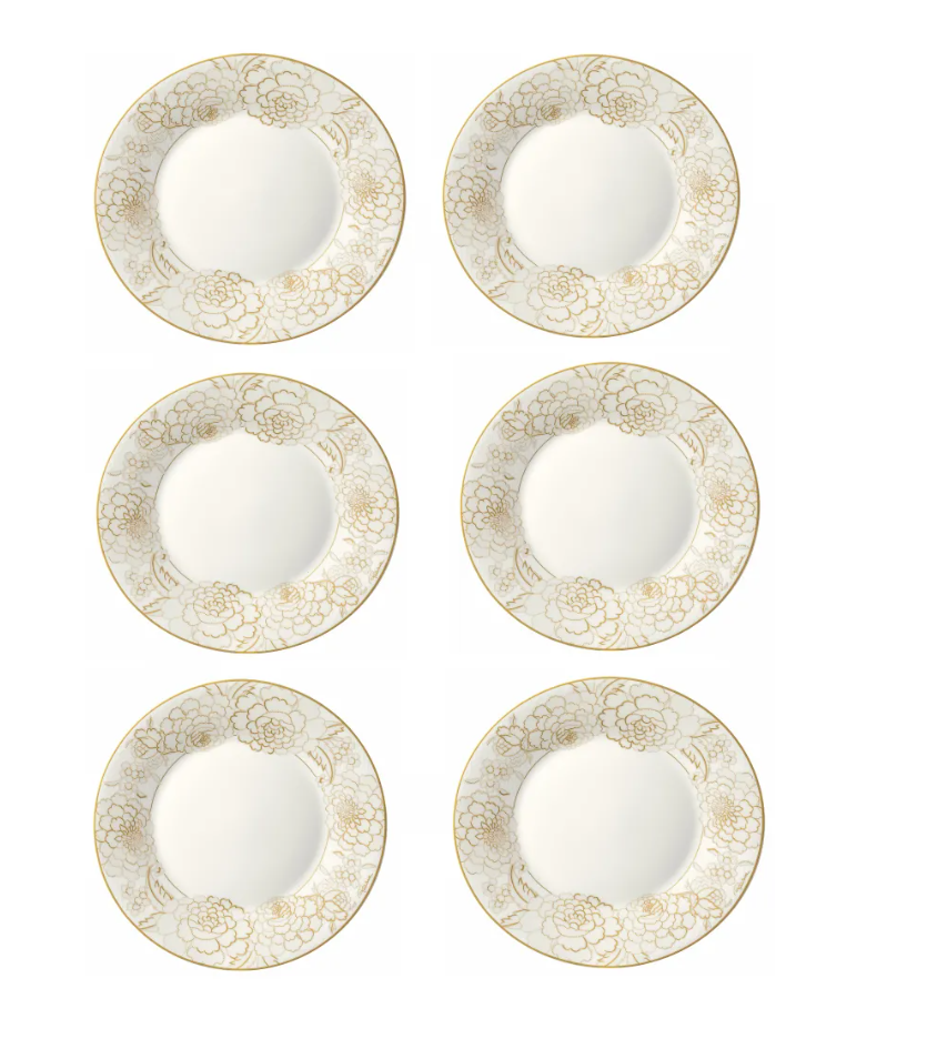 Blooming Roses Set of 6 salad plates