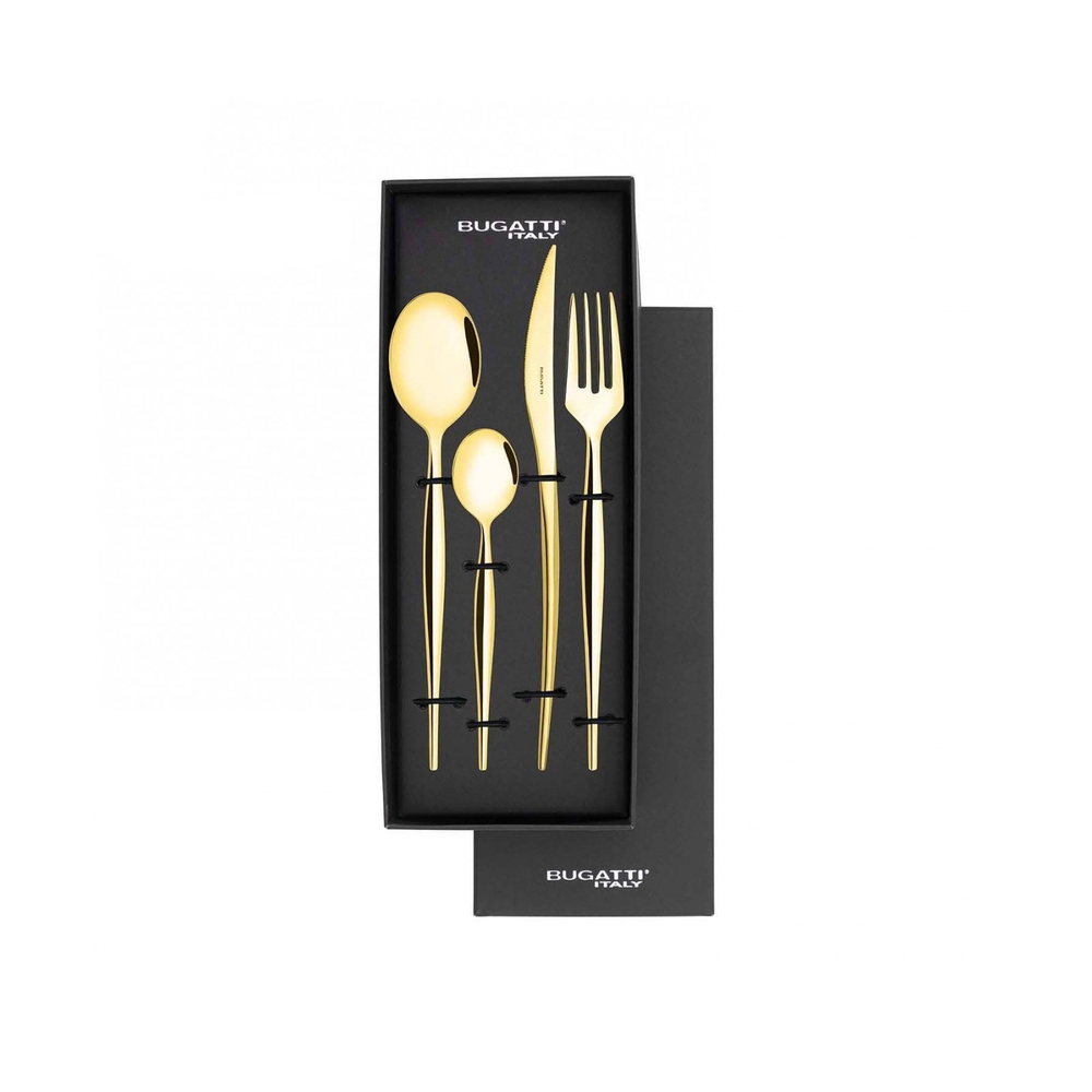 Natura Gold Set of 24 cutlery in Lux box 