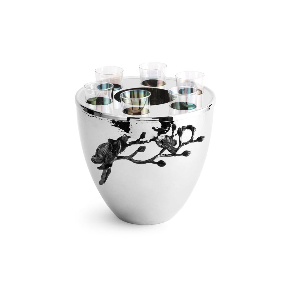 Black Orchid Set pentru servirea vodcii cu pahare