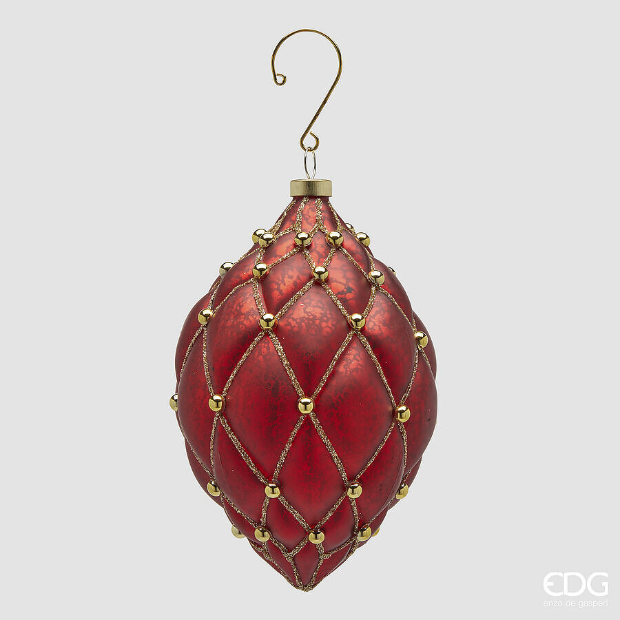 Christmas tree decoration Fuso Capitonne H15 Red