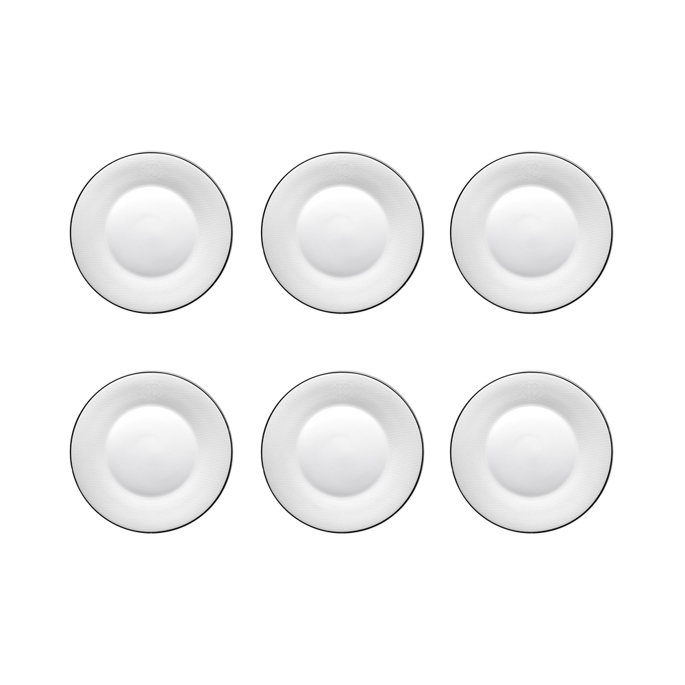 Lizzard Platinum Set of 6 dinner plates 