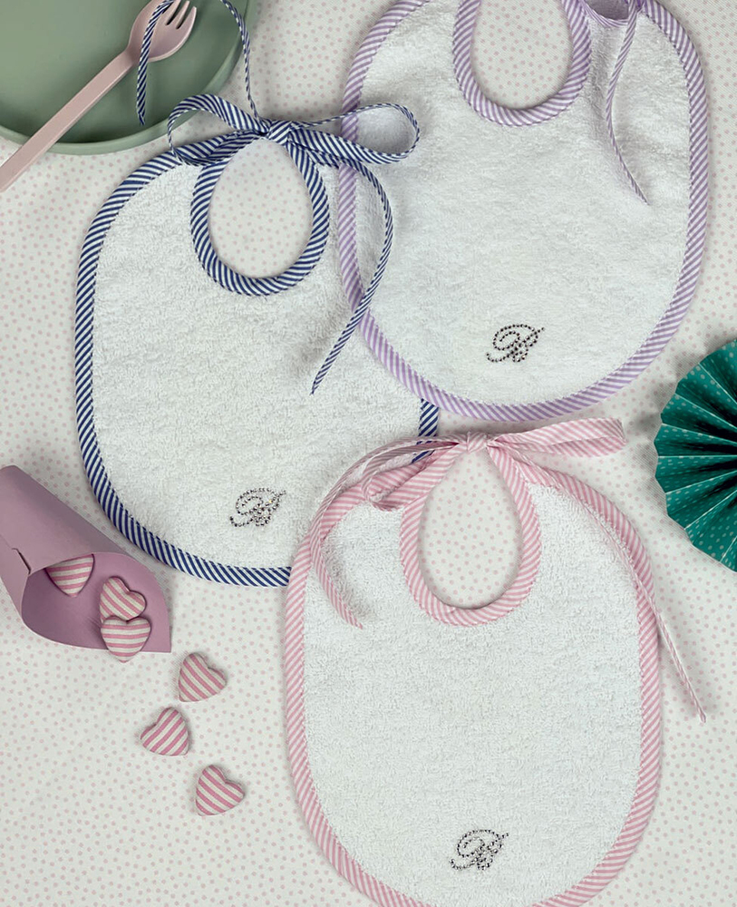 Set of 3 towel bib Navy Blu