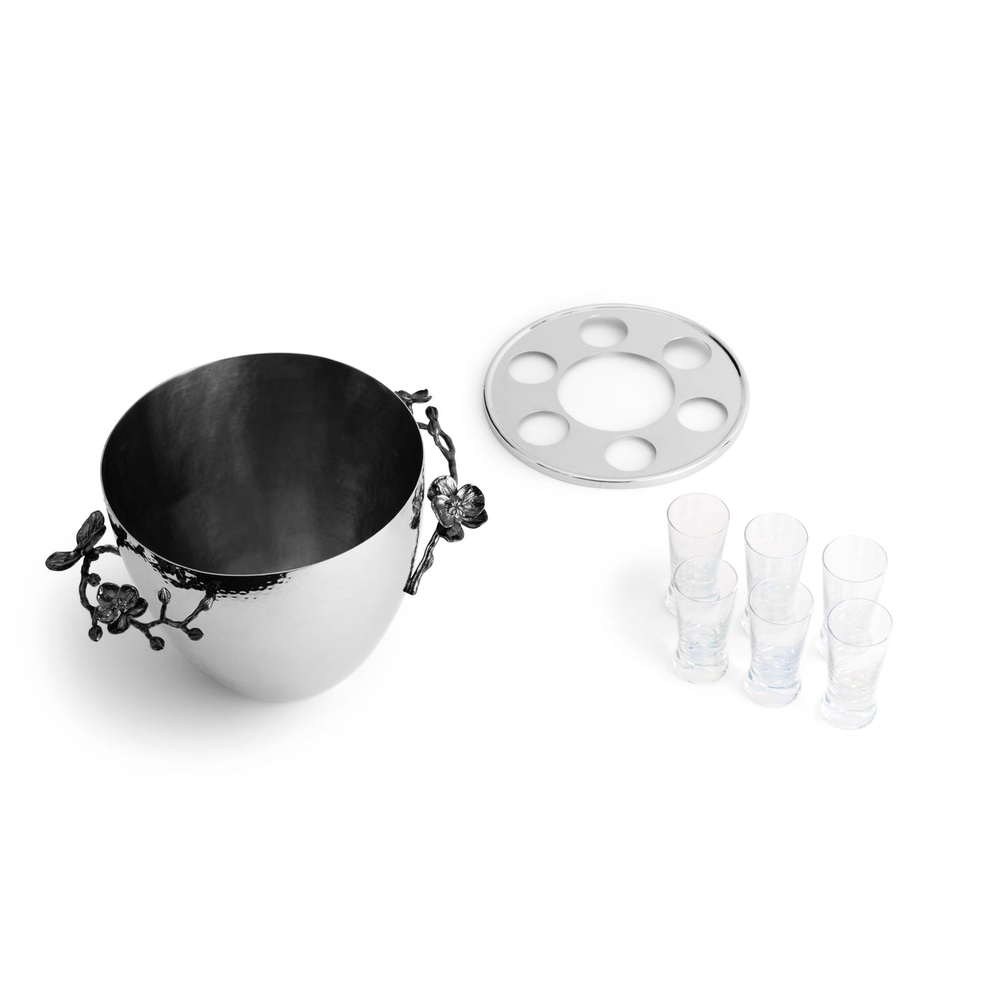 Black Orchid Set pentru servirea vodcii cu pahare