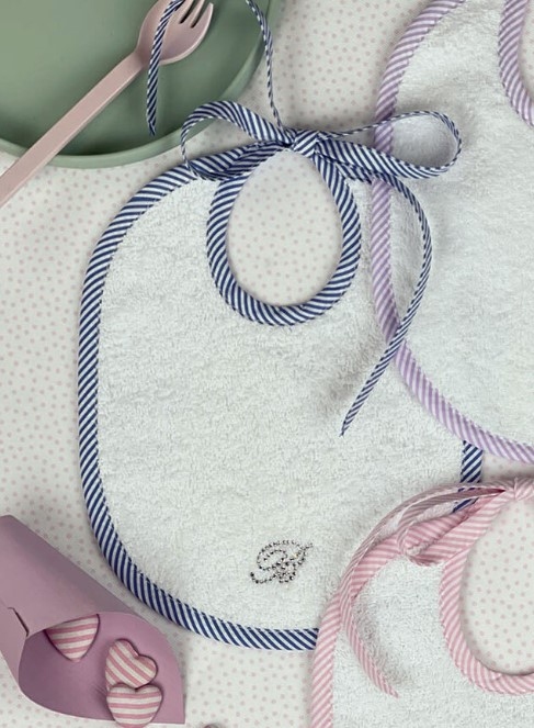 Set of 3 towel bib Navy Blu