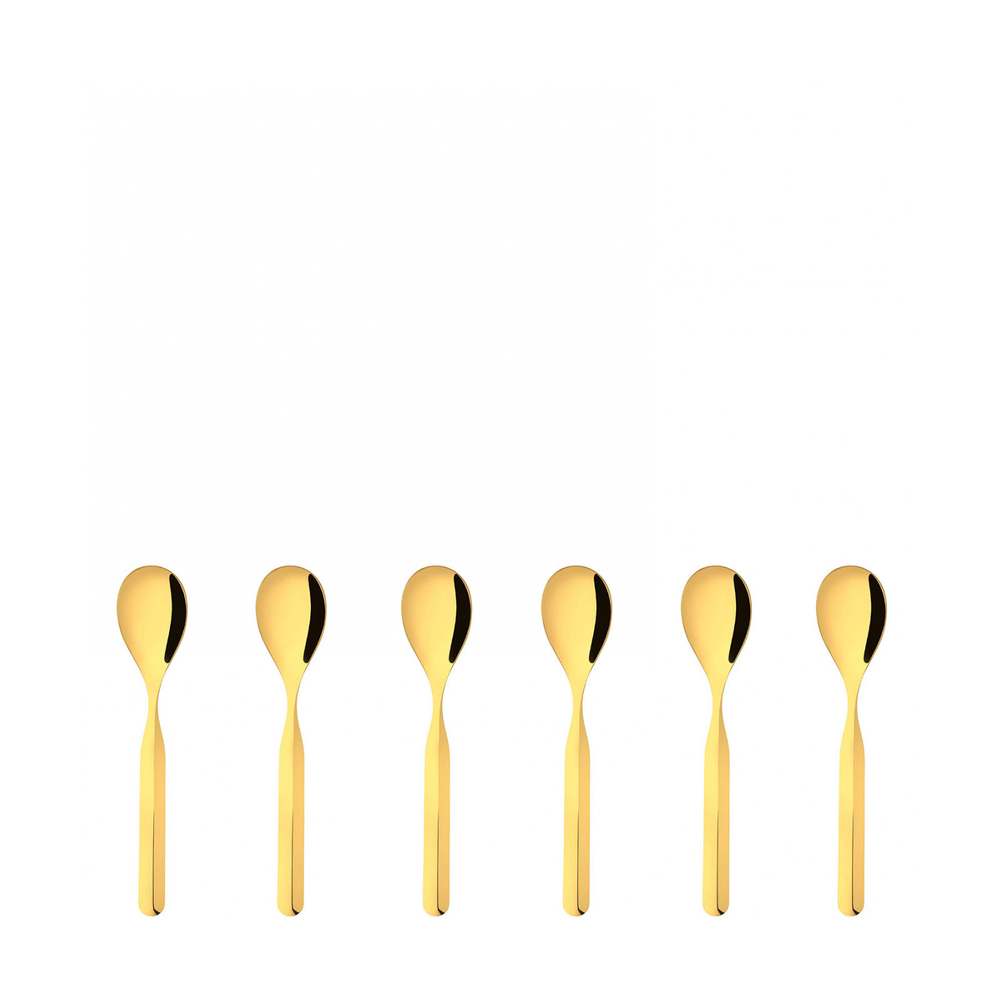Vidal Gold Set de 6 linguri de moka în cutie cadou 