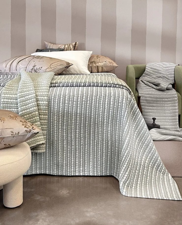 Bedspread Samoa Liscio 270X270 argento