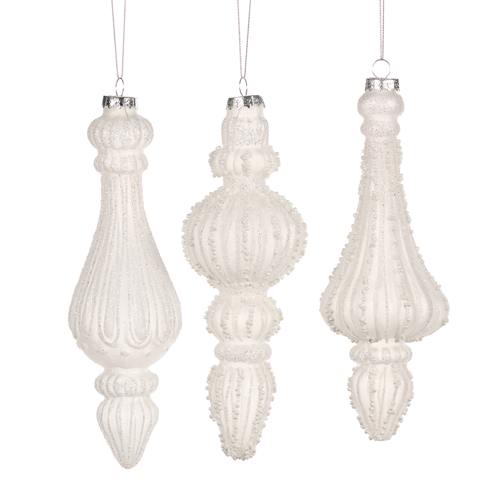 Jucărie brad Glass 3D Ribbed Beaded 
