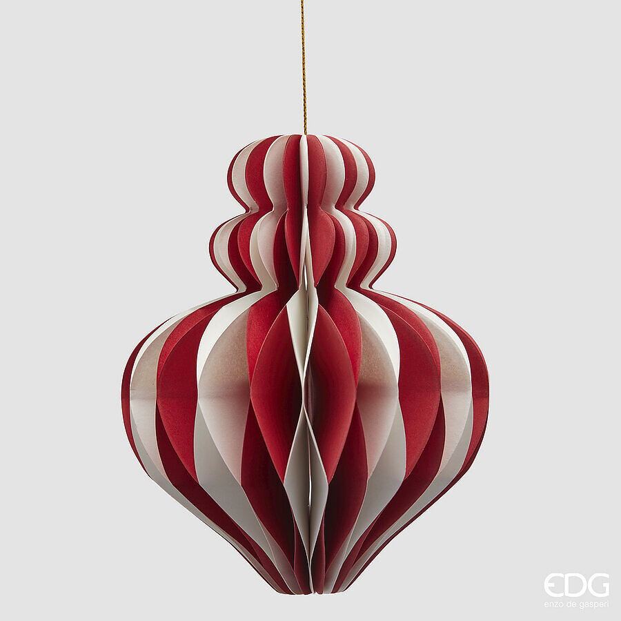 Jucărie brad Trottola Origami H15 White Red