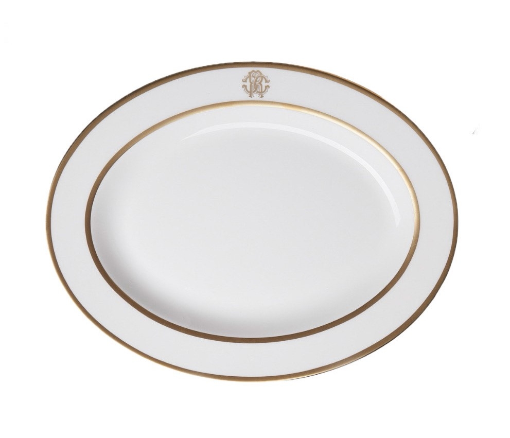 Silk Gold Овальная сервировочная тарелка
