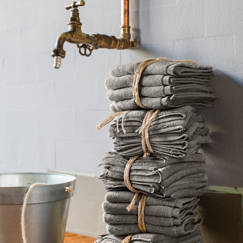 Set de 4 prosoape Coccola Grigio