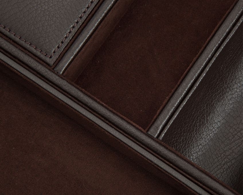 Tavă pentru accesorii cu suport pentru ceasuri Blake maro