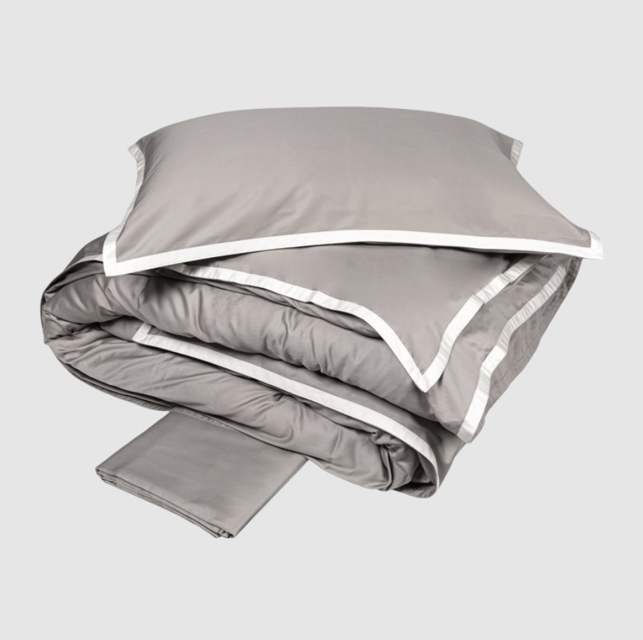 Постельное белье Hellen 220X200 Grigio Medio+Bianco Seta