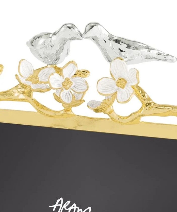 Lovebirds Silver & Gold Фоторамка 5X7