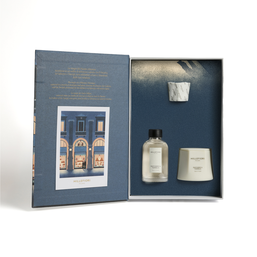 Gift set Christmas Diffuser & Scented Candle Zucchero & Vaniglia