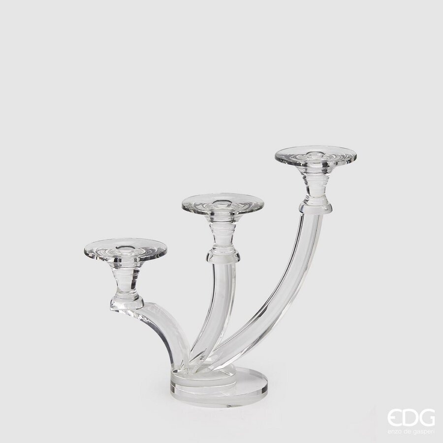 Candleholder Crystal Onde x3