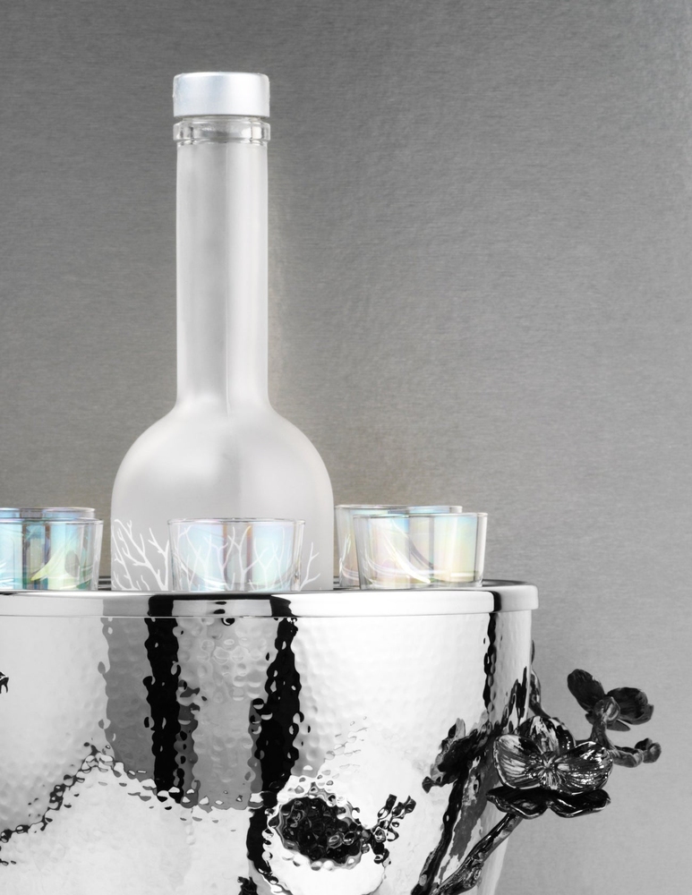 Black Orchid Set pentru servirea vodcii cu pahare