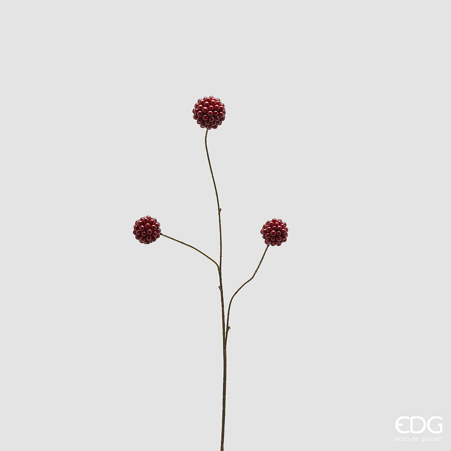 Ramură decorativă Ilex Sfere Ramo x3 H80