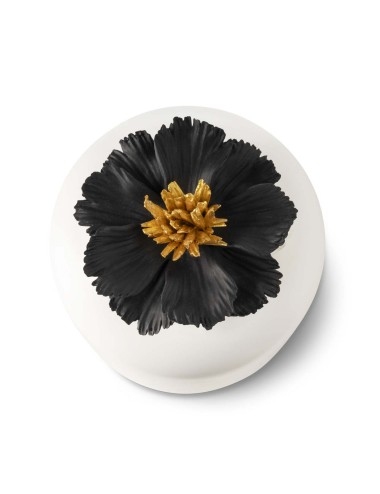 Casket Peony White Black