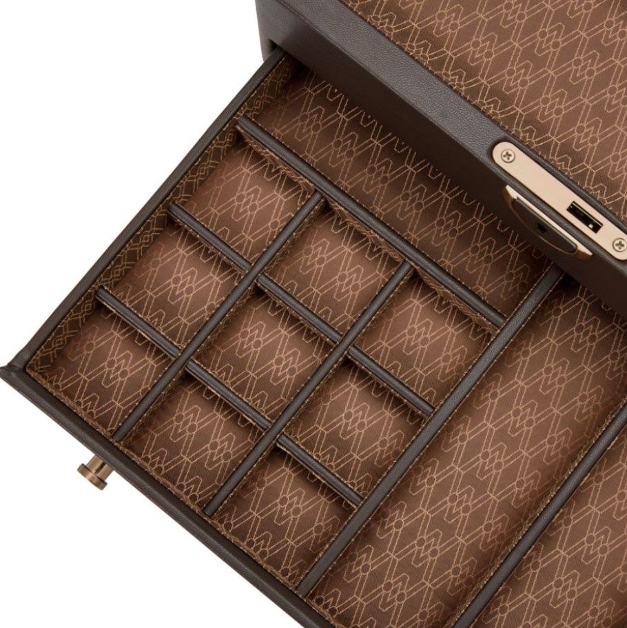 Cutie pentru bijuterii cu suport pentru ceas Earth Coffee