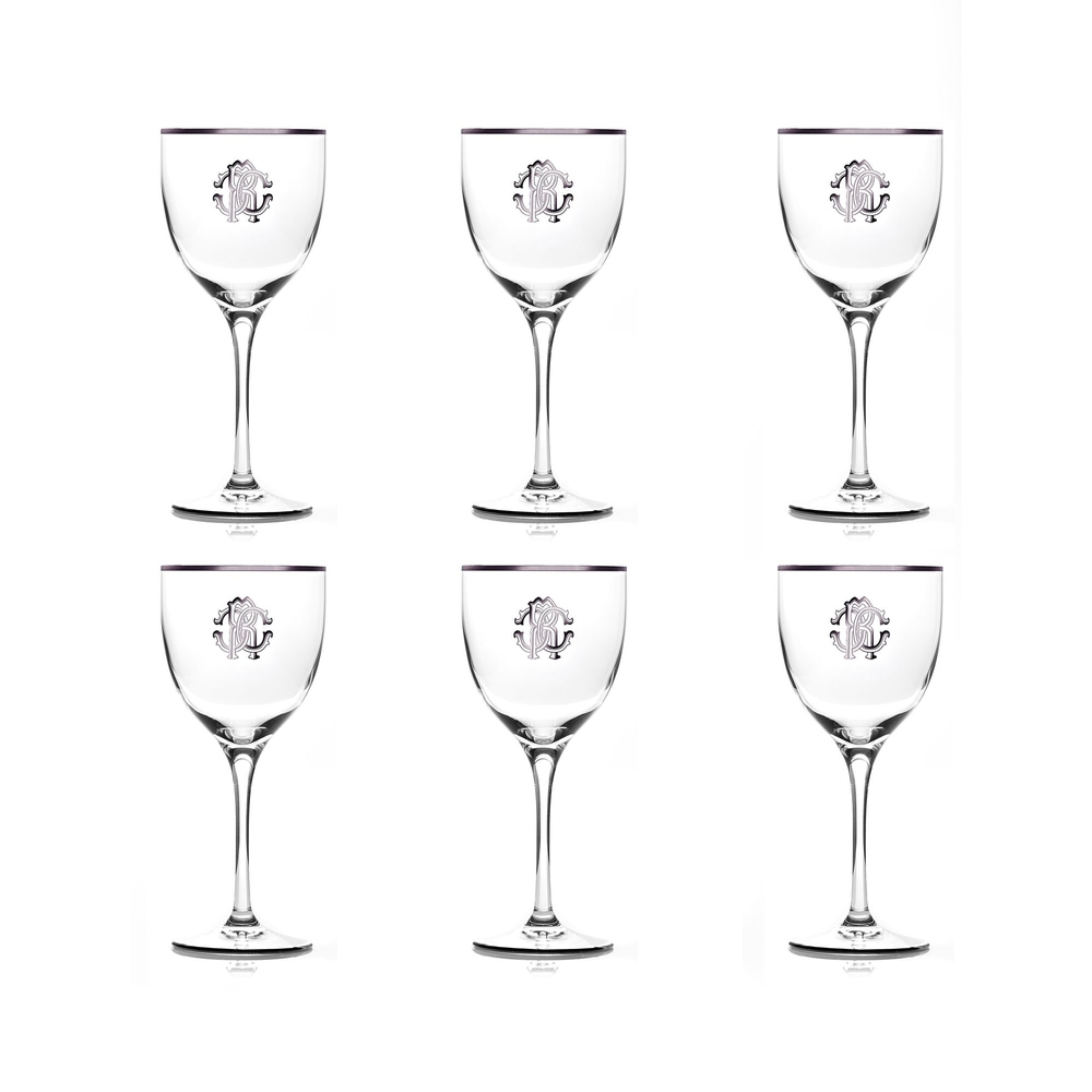 Monogramma Platinum Set de 6 pahare pentru apă 