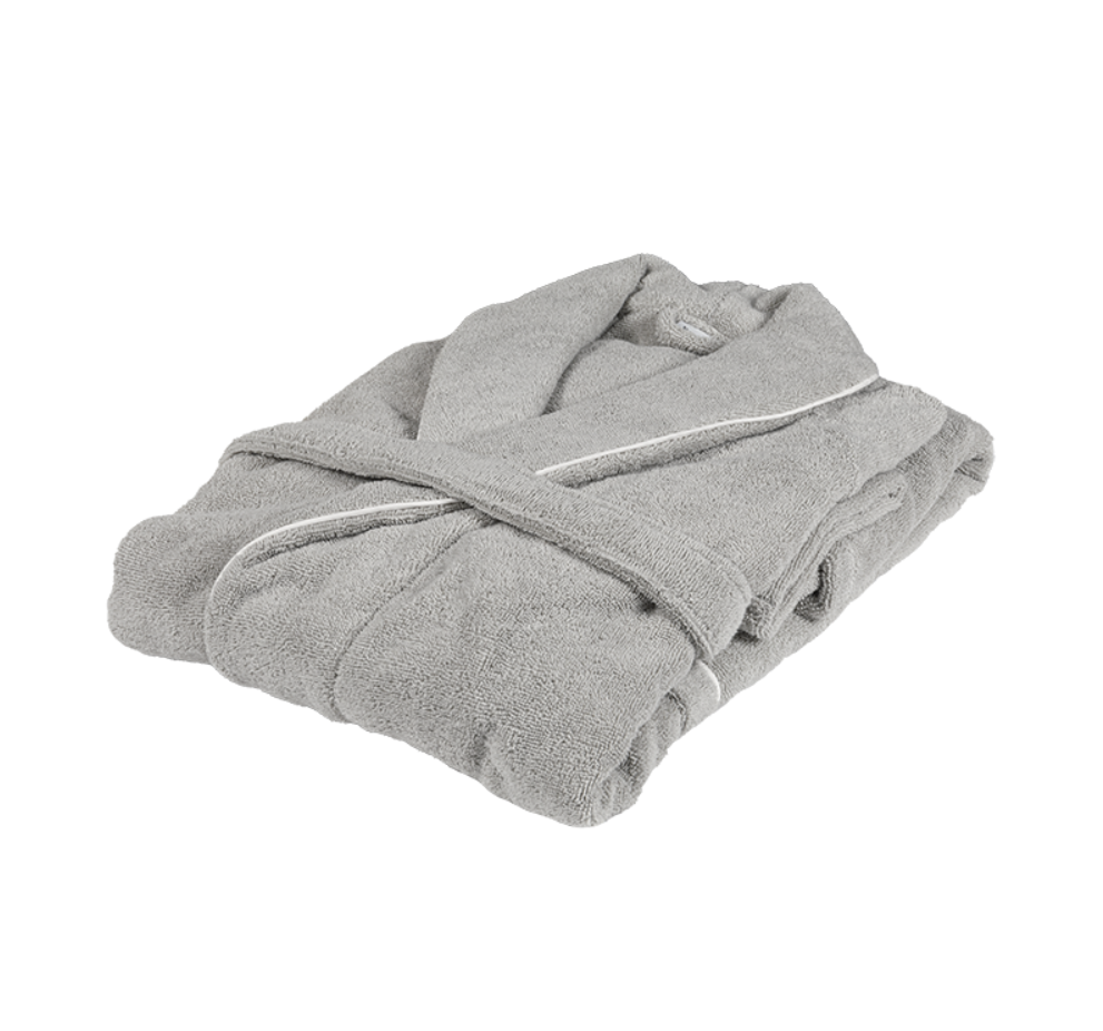 Isola Bathrobe M gray-white