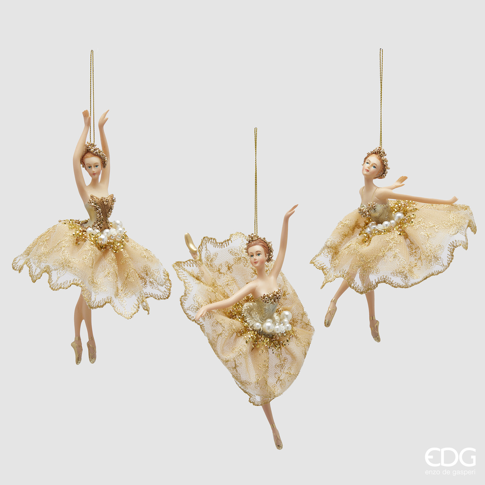 Christmas tree decoration Ballerina H17 Gold