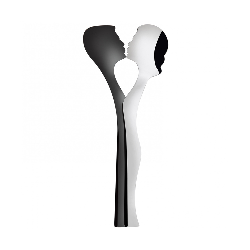 Abbraccio Serving Set for salad Steel/Black