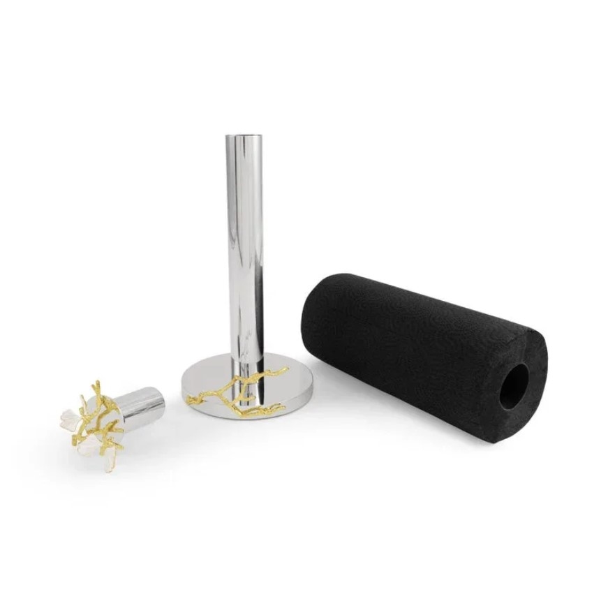 Butterfly Ginkgo Gold Paper Towel Holder