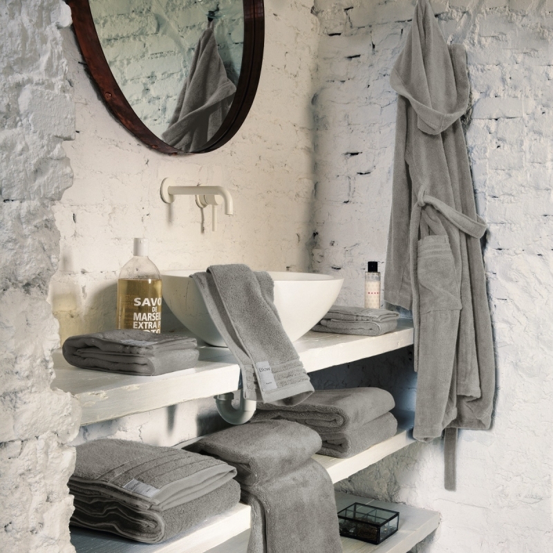 Set of 2 towels Coccola Grigio