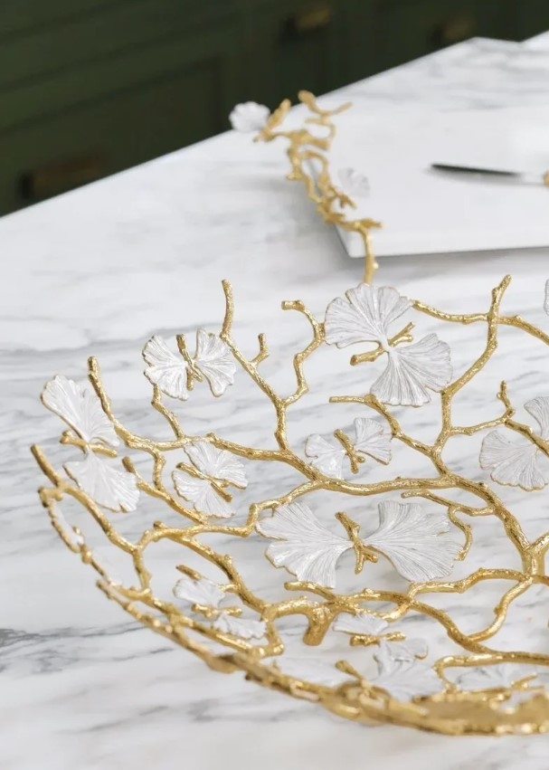 Butterfly Ginkgo Gold Centerpiece Platter
