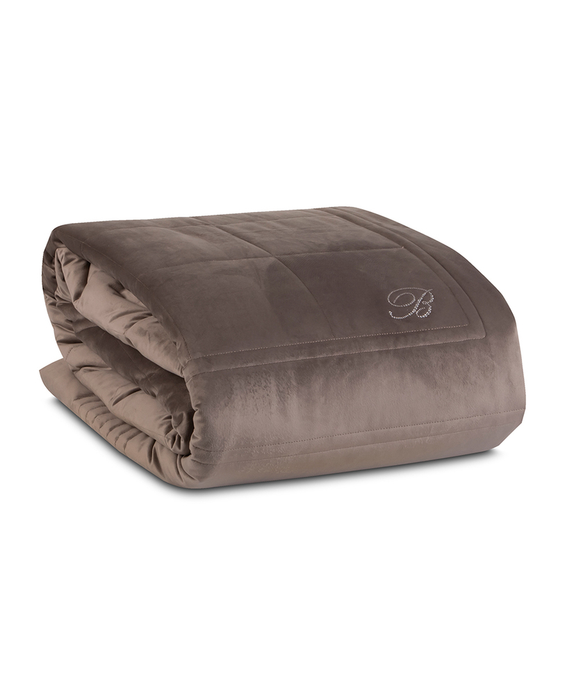 Bedspread Blu Velvet 270X270 Stone
