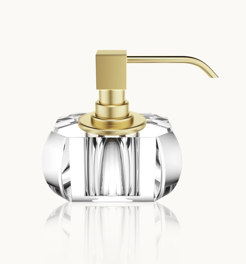 Kristall Дозатор для мыла crystal clear/gold matt