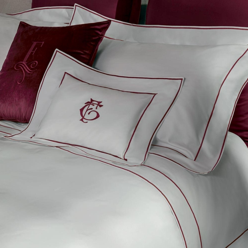 Duvet cover set Isola 250X220 Bianco+Burgundy