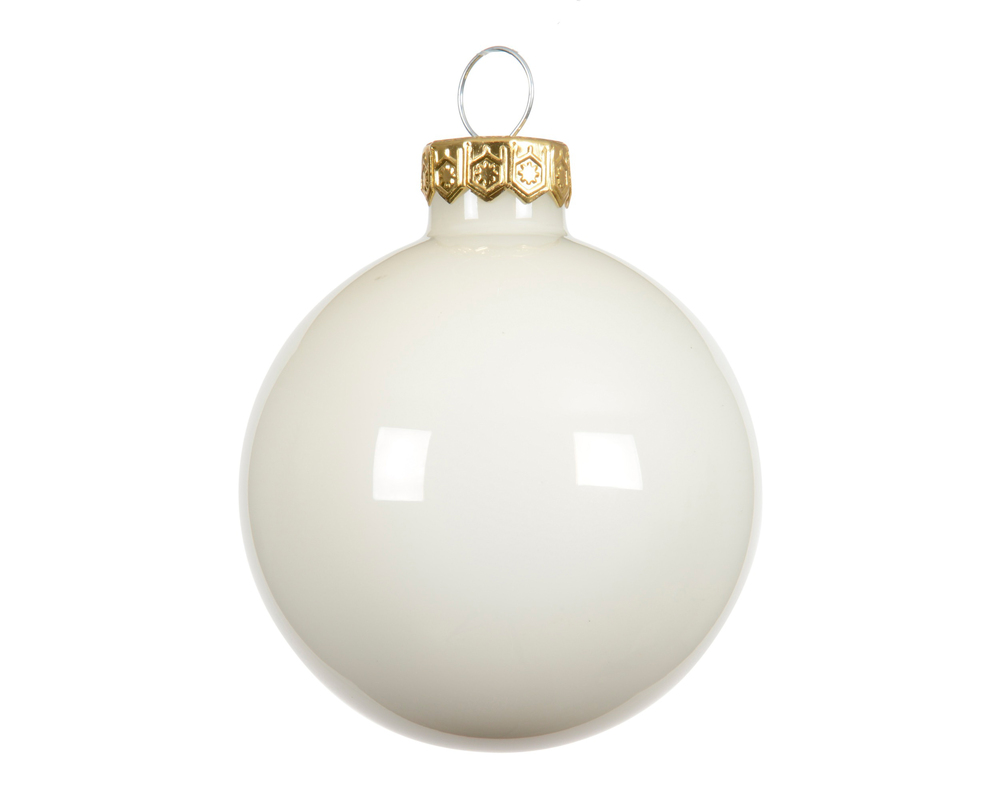 Jucărie brad Glass Enamel D15 Wool White