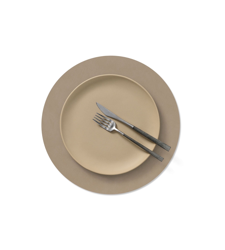 Table mat Circle Clay Brown