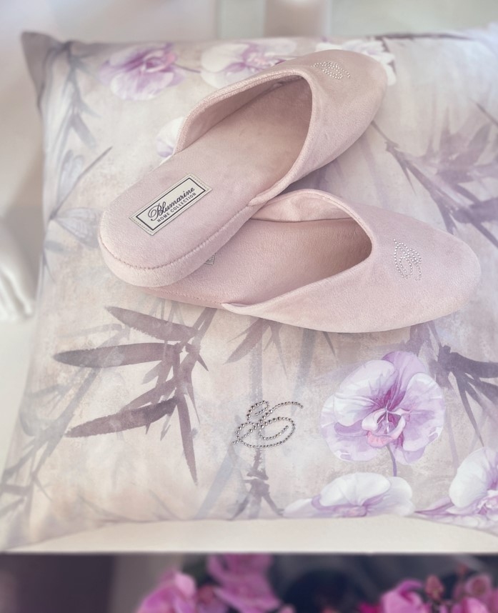 Papuci de casă Blu Velvet Cipria 36