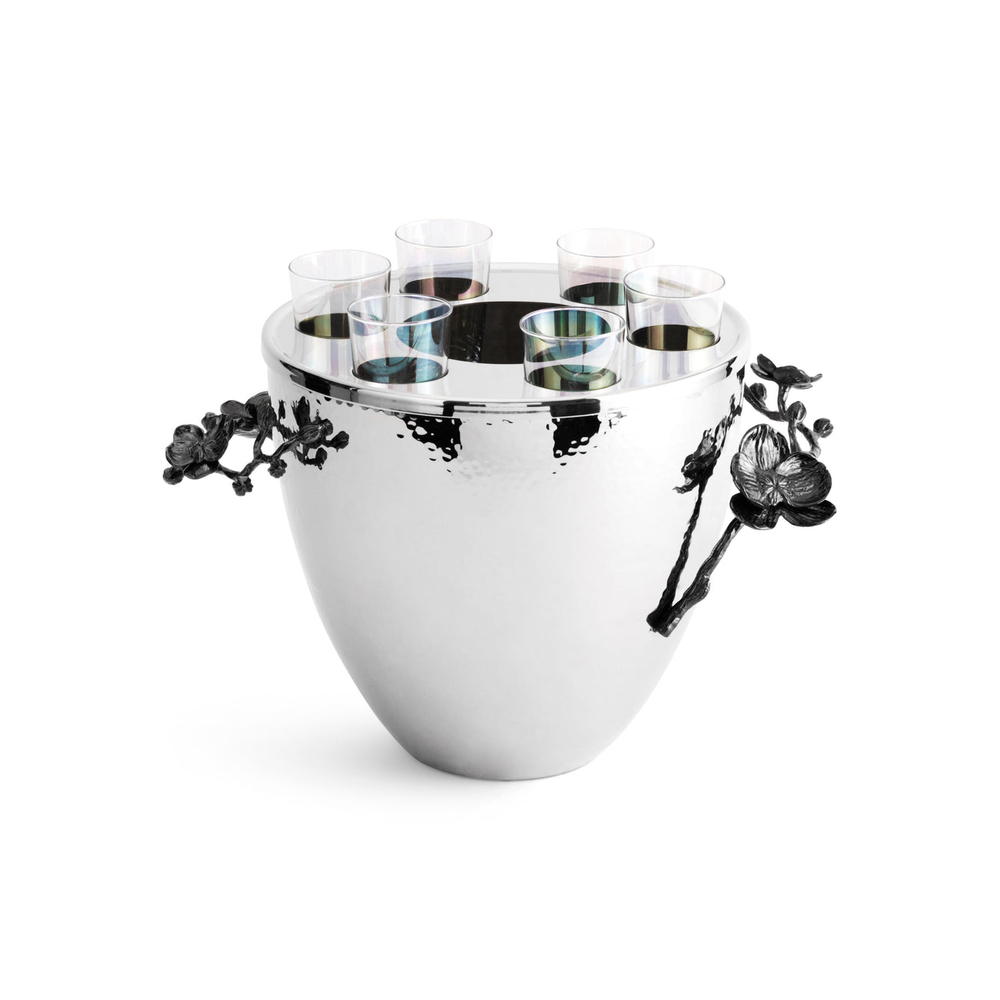 Black Orchid Set pentru servirea vodcii cu pahare
