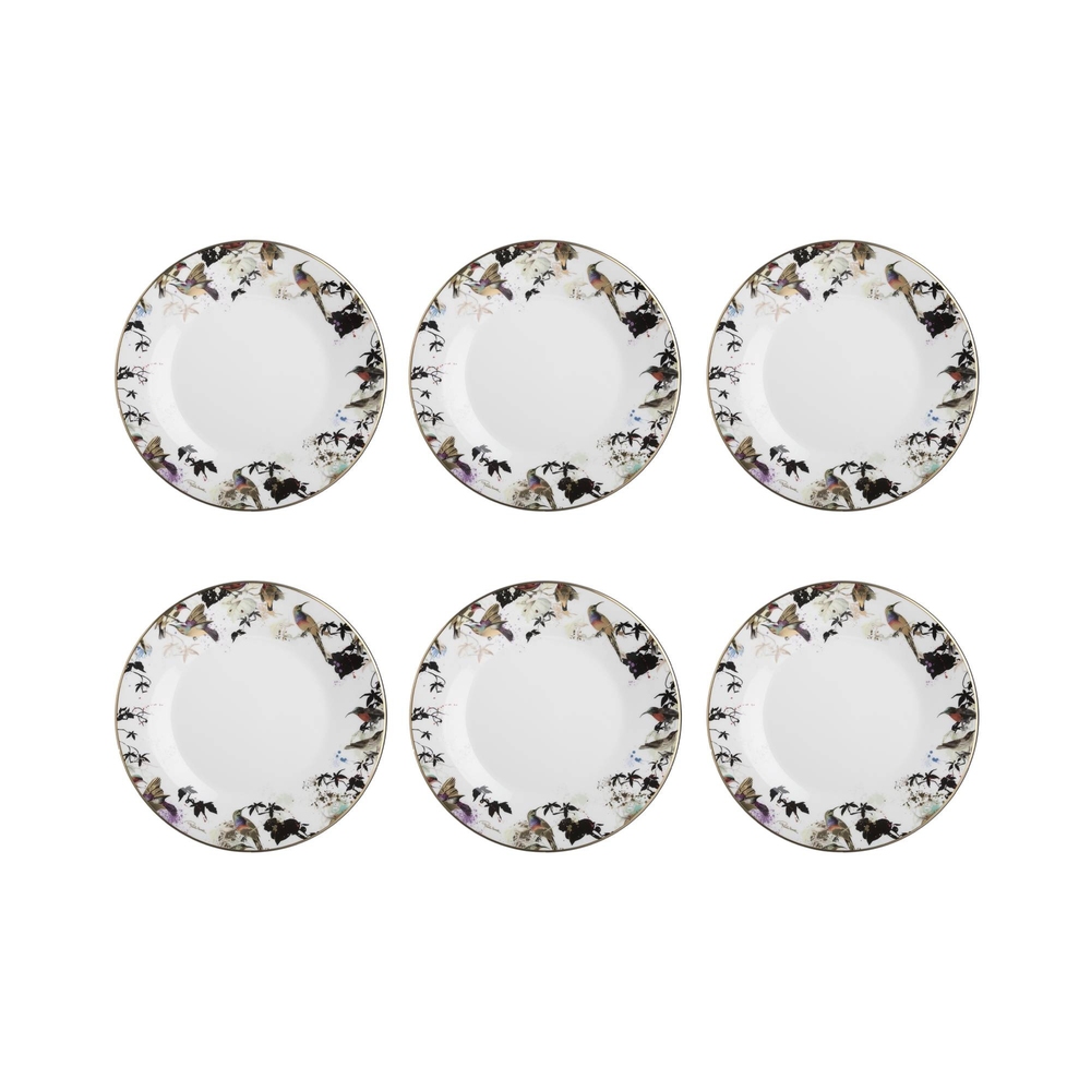 Garden's Birds Set of 6 dinner plates