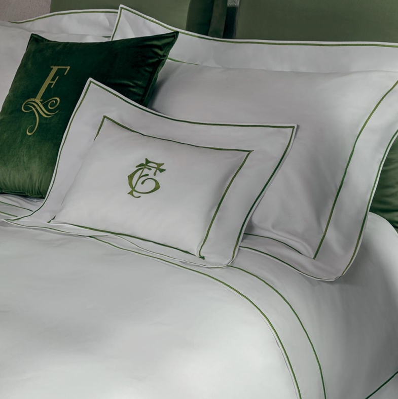 Lenjerie de pat Isola 220X200 Bianco+Verde