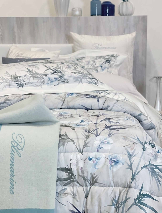 Lenjerie de pat Orchidea 220X200 Pavone peacock blue