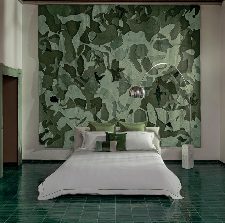 Lenjerie de pat Isola 220X200 Bianco+Verde