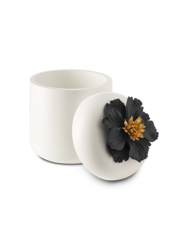 Casket Peony White Black