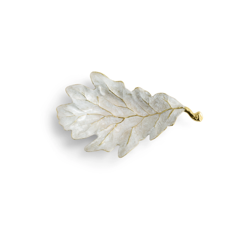 Winter Leaves Red Oak Dish