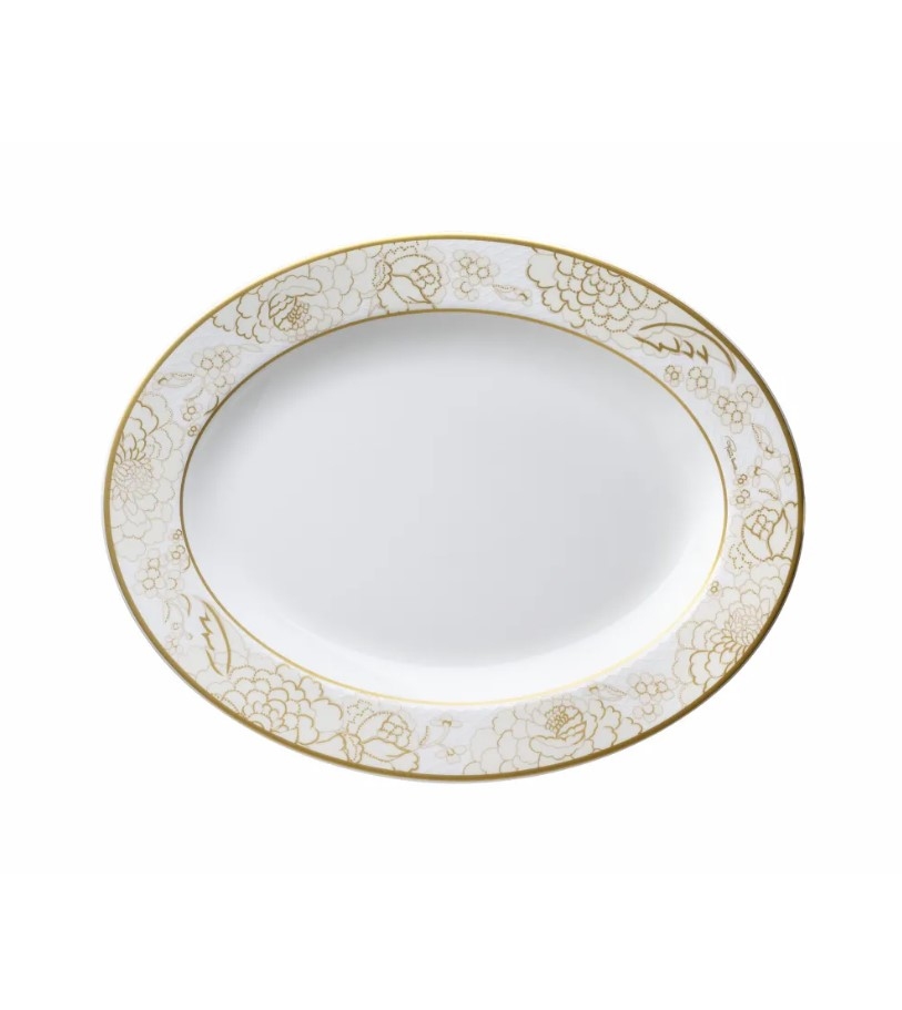 Blooming Roses Oval Dish