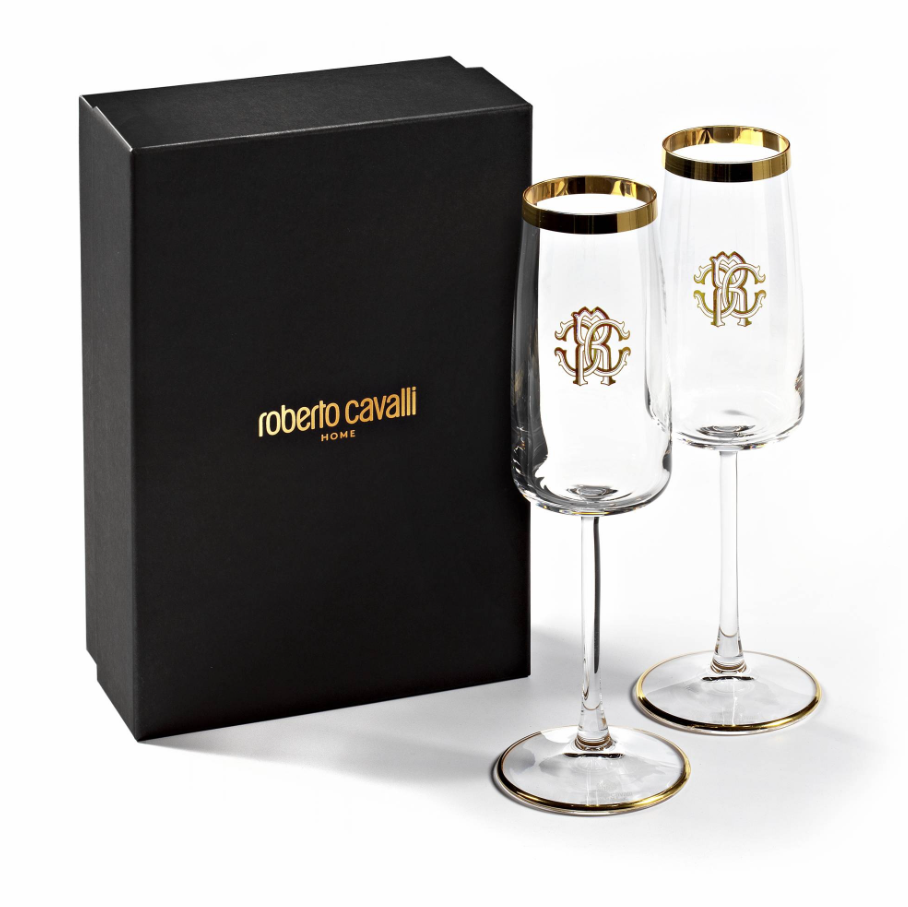 New Monogram Gold Set de 2 pocale pentru șampanie