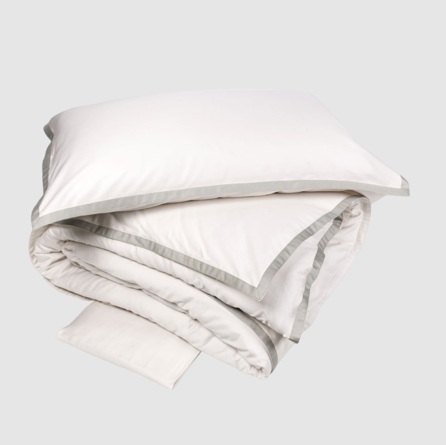 Lenjerie de pat Hellen 220X200 Cioccolato+Bianco Seta