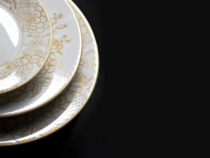 Blooming Roses Set of 6 salad plates